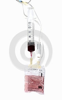 Medical syringe and perfusion