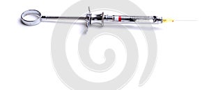 Medical Syringe on White