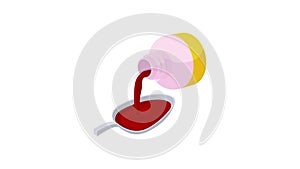 Medical syrup icon animation