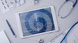 The medical tablet display.AI generated image