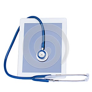 Medical tablet with stethoscope