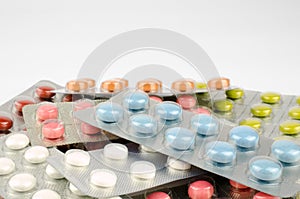 Medical tablets in vacuum plastic