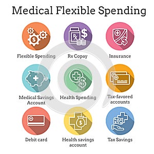 Medical Tax Savings - Health savings account or flexible spending account has HSA, FSA, tax-sheltered savings