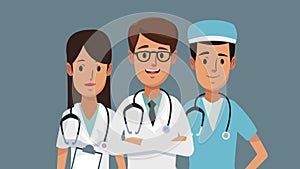 Medical team cartoon HD animation