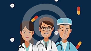 Medical team cartoon HD animation