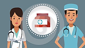 Medical team cartoon HD animation