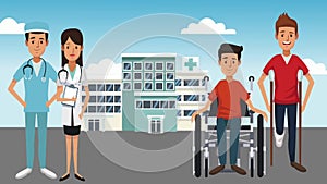 Medical team cartoon HD animation