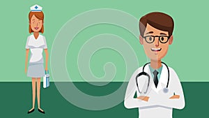 Medical team cartoon HD animation