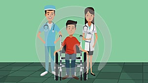 Medical team cartoon HD animation