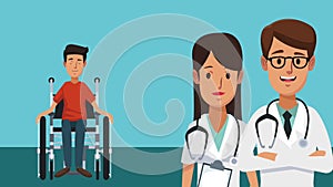 Medical team cartoon HD animation