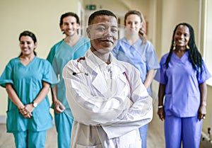 Medical team at a hospital photo