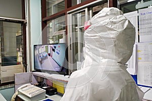 Medical team wear PPE suit with N95 mask