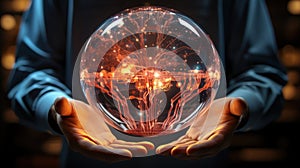Medical technology: holographic insights. Created with Generative AI photo