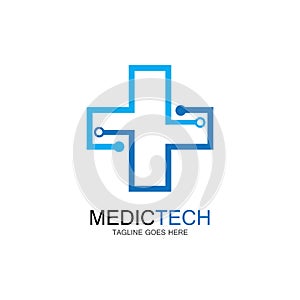 Medical technology logo design vector