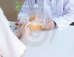 Medical technology patients see doctor examination