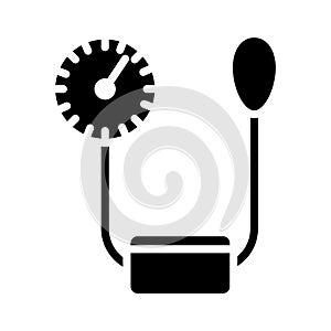 Medical tensiometer tool silhouette style icon photo