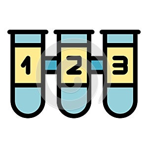 Medical test tube icon vector flat