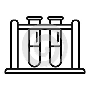 Medical test tube icon outline vector. Disease bacteria