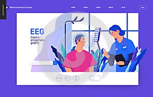 Medical tests template Blue- EEG