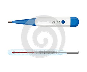 Medical thermometer, digital and mercury