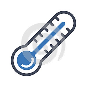 Medical thermometer flat vector icon