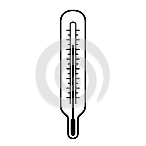 Medical thermometer vector icon photo