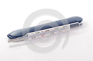 Medical thermometer on white