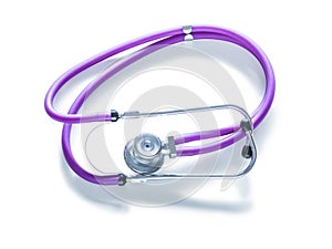 Medical tool stethoscope isolated on white background