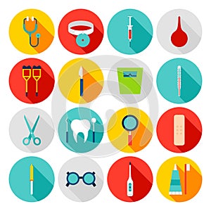 Medical Tools Flat Icons