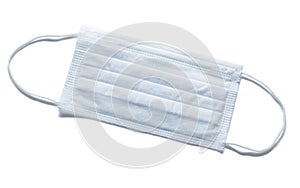 Medical tools white sterile flu mask isolated