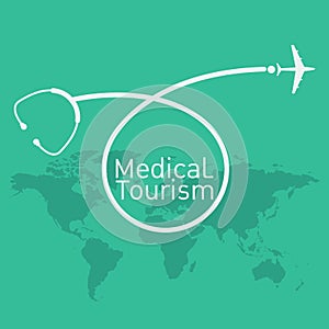 Medical tourism vector background