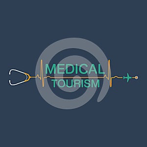 Medical tourism vector background
