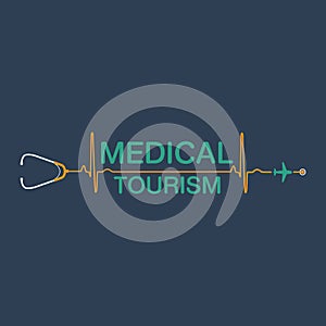 Medical tourism vector background photo