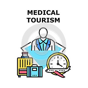 Medical Tourism Vector Concept Color Illustration