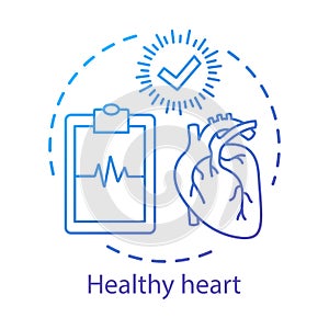 Medical treatment, healthy heart concept icon. Healthcare idea thin line illustration. Diseases diagnostics center logo