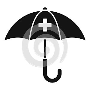 Medical umbrella protection icon simple vector. Care medical