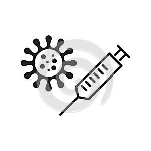 Medical Vaccine icon. Medical Syringe symbol template for graphic and web design collection logo