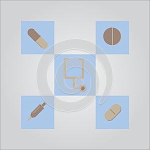 Medical vector icon set