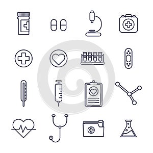 Medical vector icon set