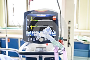 Medical ventilator in intensive care unit