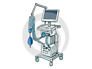 Medical ventilator, treatment of lung diseases, coma photo