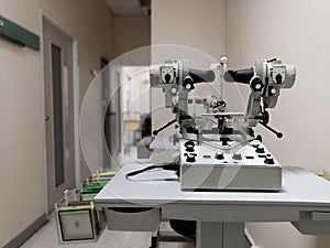 Medical vision measuring device in hospital.