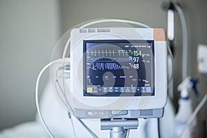 Medical vital signs monitor in a hospital