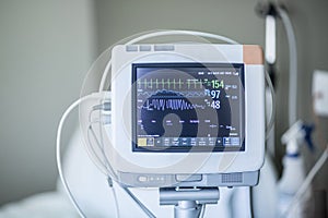 Medical vital signs monitor in a hospital photo