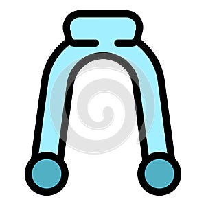 Medical walker icon color outline vector