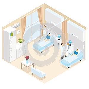 Medical Ward Isometric Template