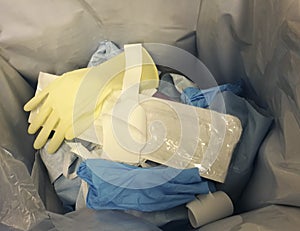 Medical waste in the bag