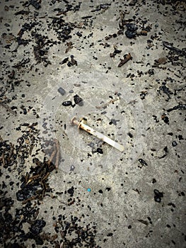 Medical waste on beach