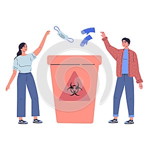 Medical waste vector illustration
