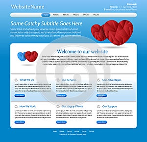 Medical website blue editable template